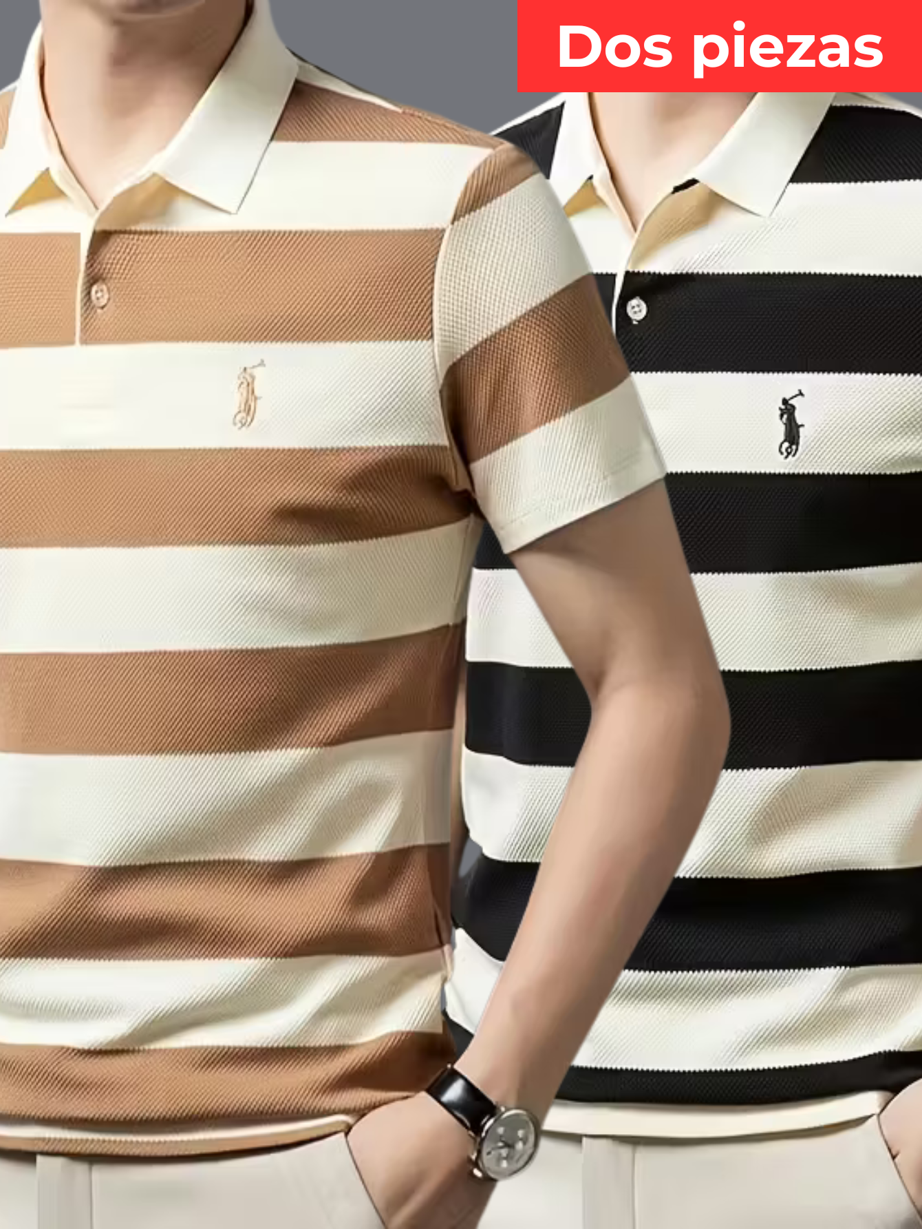 [LLEVÁ 2 AL PRECIO DE 1] – Polo Rayas Premium™ | Casual, Moderno y Fachero