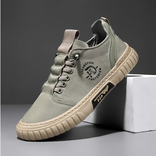 Zapatillas Casuales Transpirables para Hombre - Antideslizantes, Cómodas con Cordones, de Lona con Tela Duradera y Diseño de Bloques de Color Estiloso, Ideales para Actividades al Aire Libre, Jogging, Caminar, Viajes, Regalos de Navidad y Cumpleaños