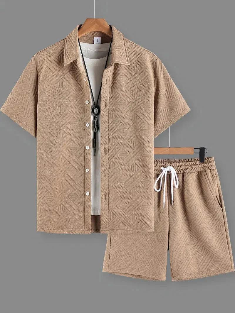 [BUY 1 GET 1 FREE] Lisbon Premium Shirt & Shorts Set